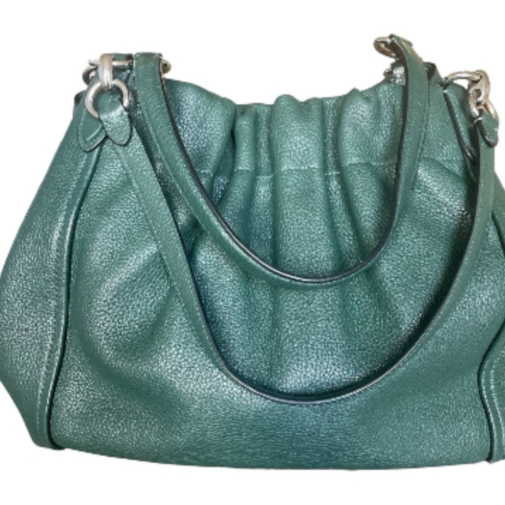 Coach Leather Maya Shoulder Bag Green Gem